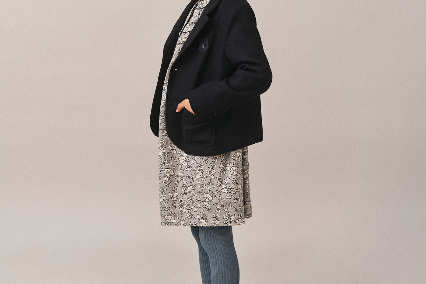 Girls' Winter Look 2025 - Navy Blue Jacket