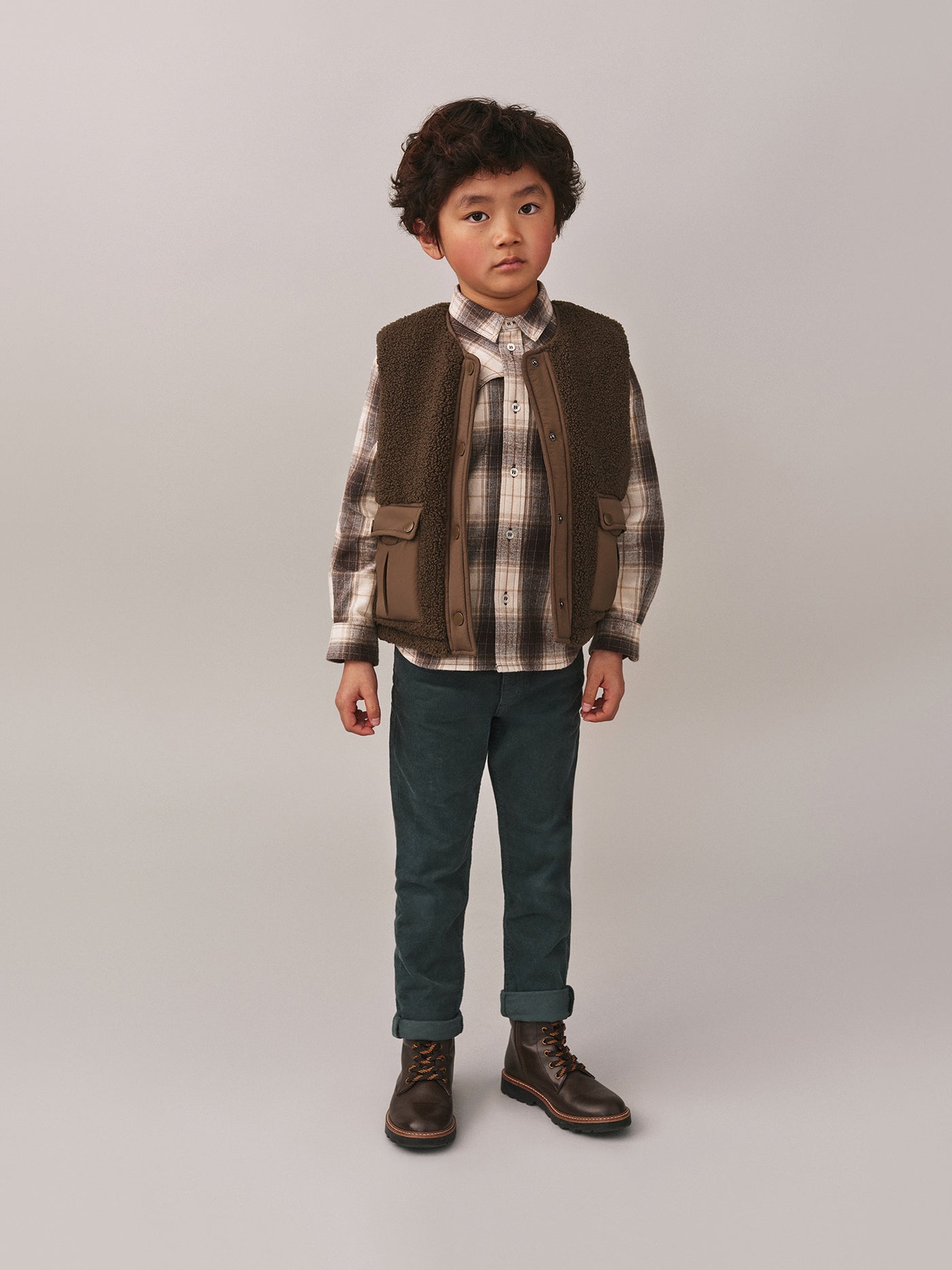 Boys' Winter Look 2025 - Checked Shirt