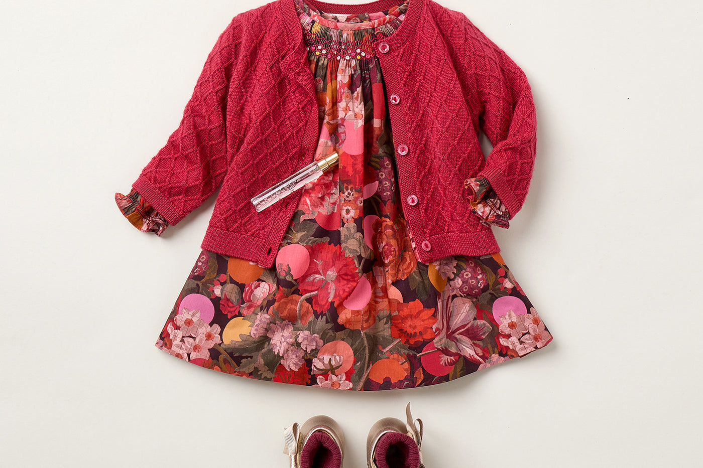 Winter 2025 Baby girl's look - Liberty Griottine dress
