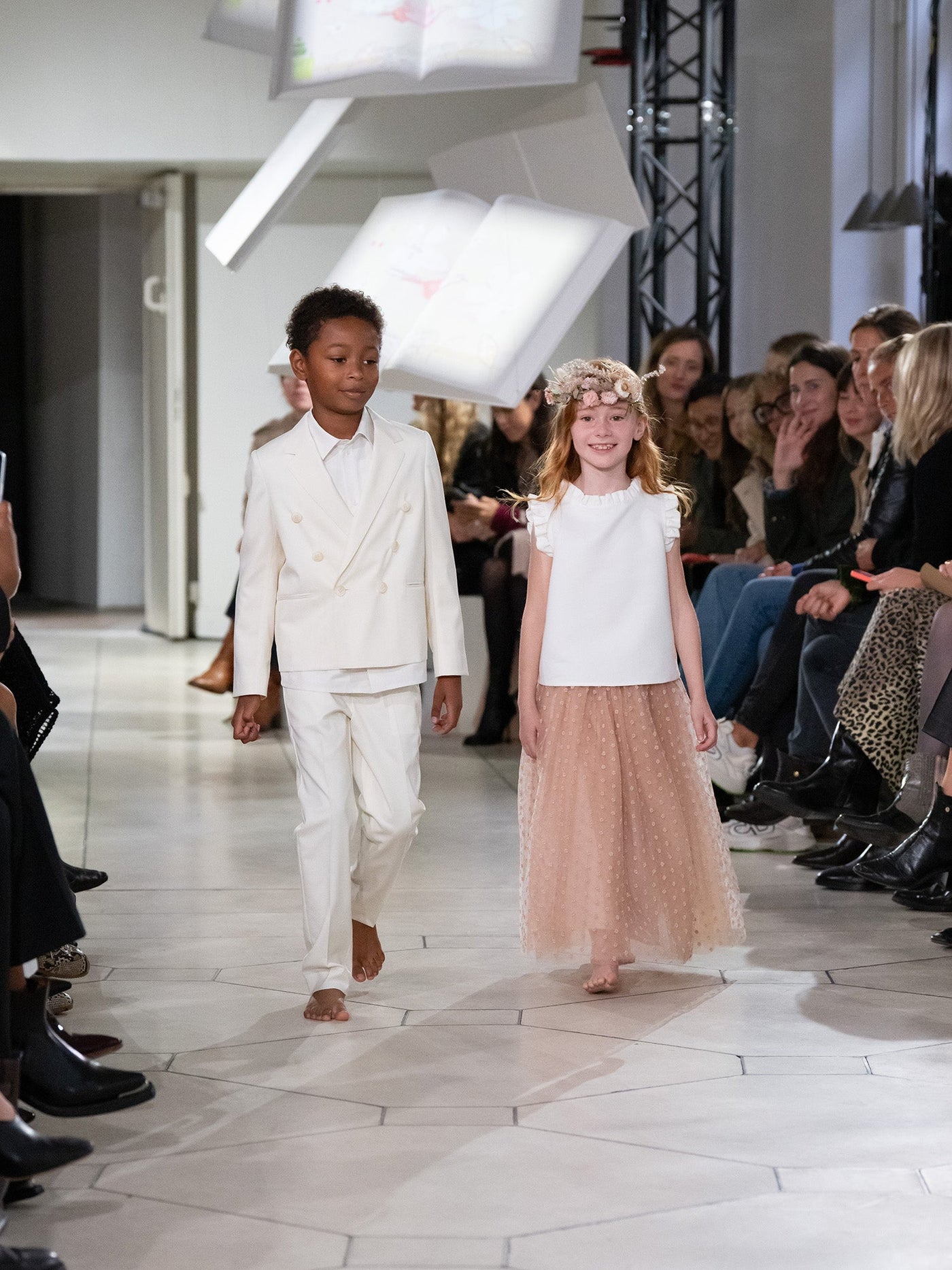 Girl and Boy Summer 2026 Ceremony Look - Embroidered tulle skirt and suit