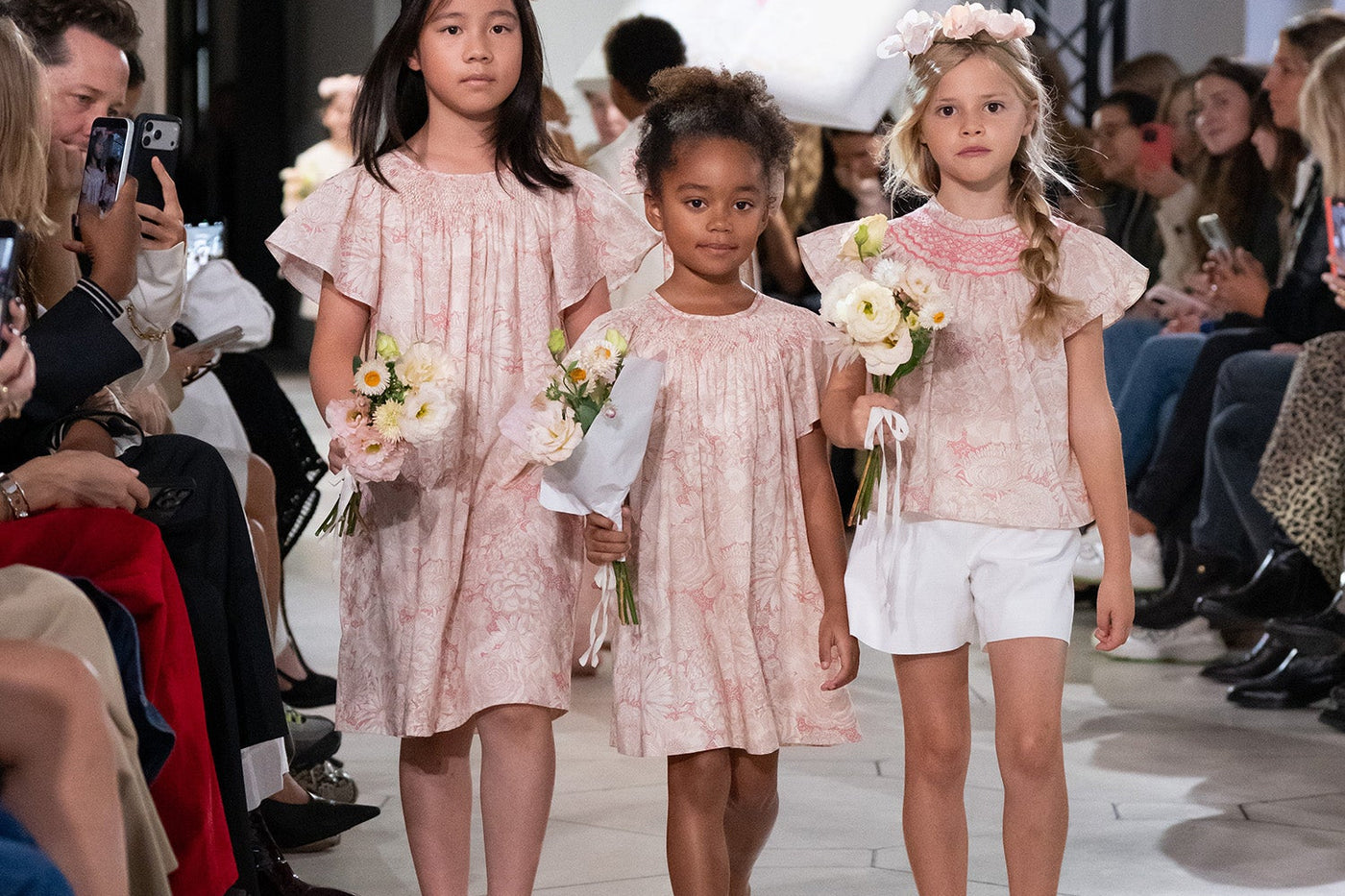 Girl Summer 2026 Ceremony Look - Smocked and embroidered dress and blouse in Liberty fabric