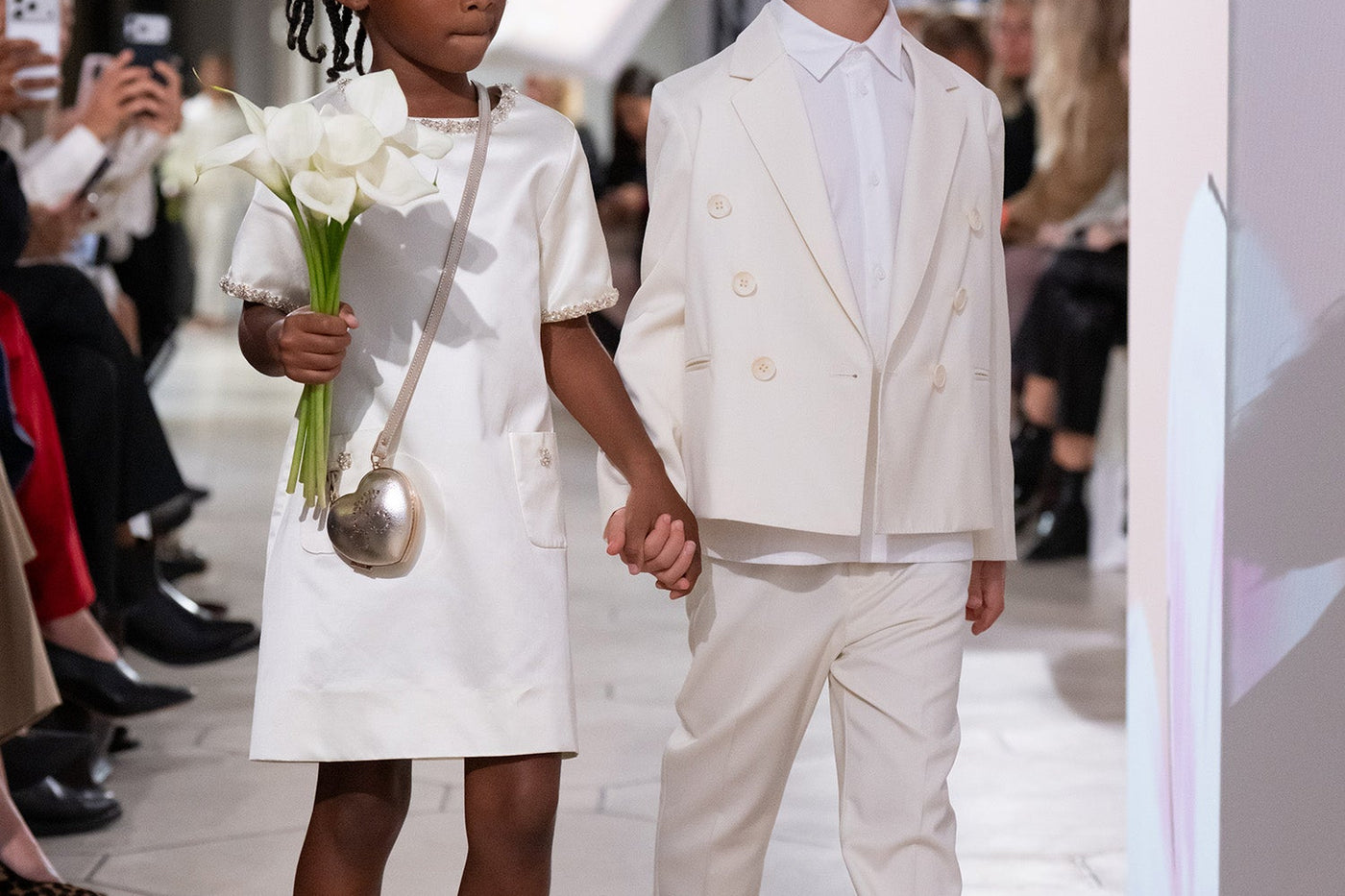 Girl and Boy Summer 2026 Ceremony Look - Satin dress and suit