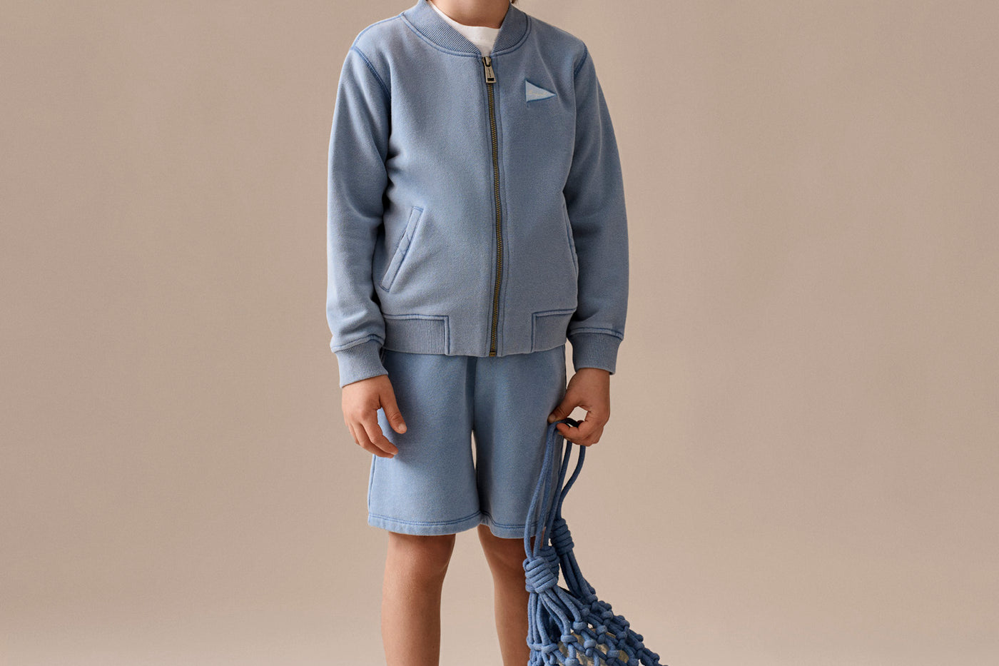 Boy's look Summer 2026 - Embroidered jacket with flag patch