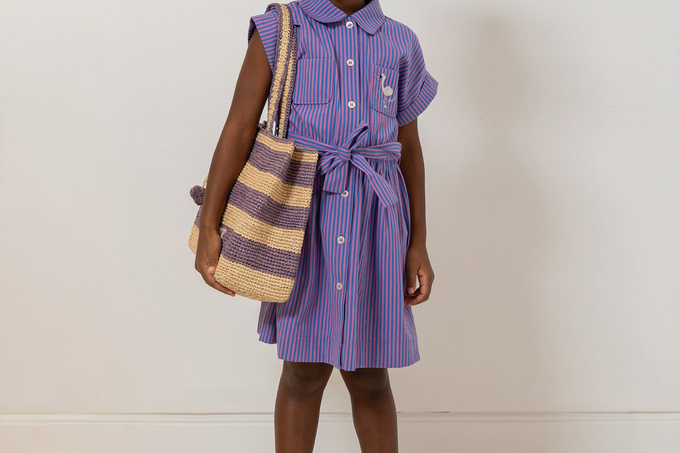 Girls' Look Cruise Collection 2026 - Purple Stripes Dress