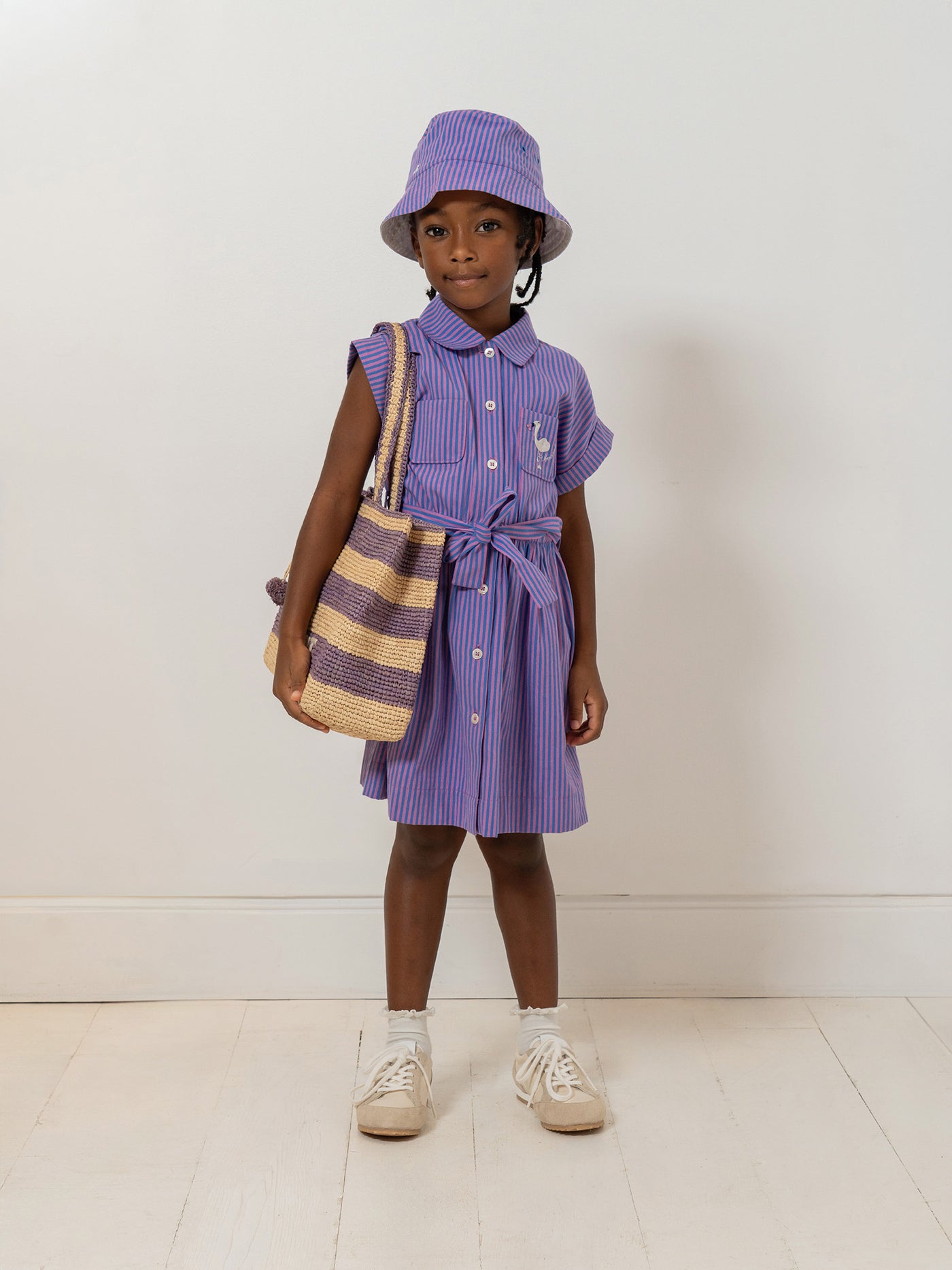 Girls' Look Cruise Collection 2026 - Purple Stripes Dress