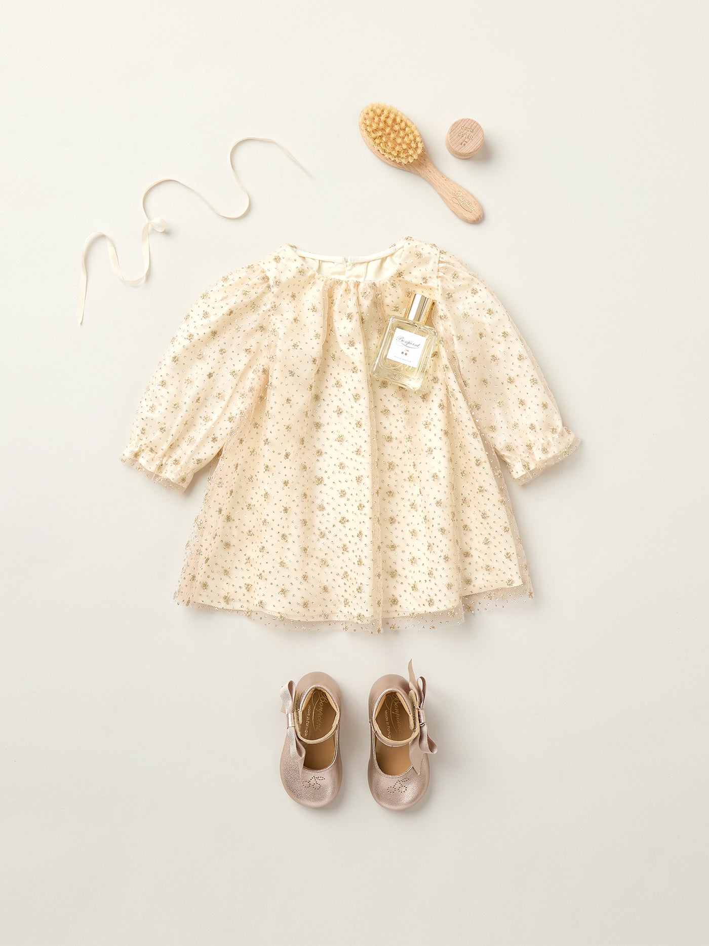 Winter 2025 Baby girl's look - Embroidered tulle Jelisa dress