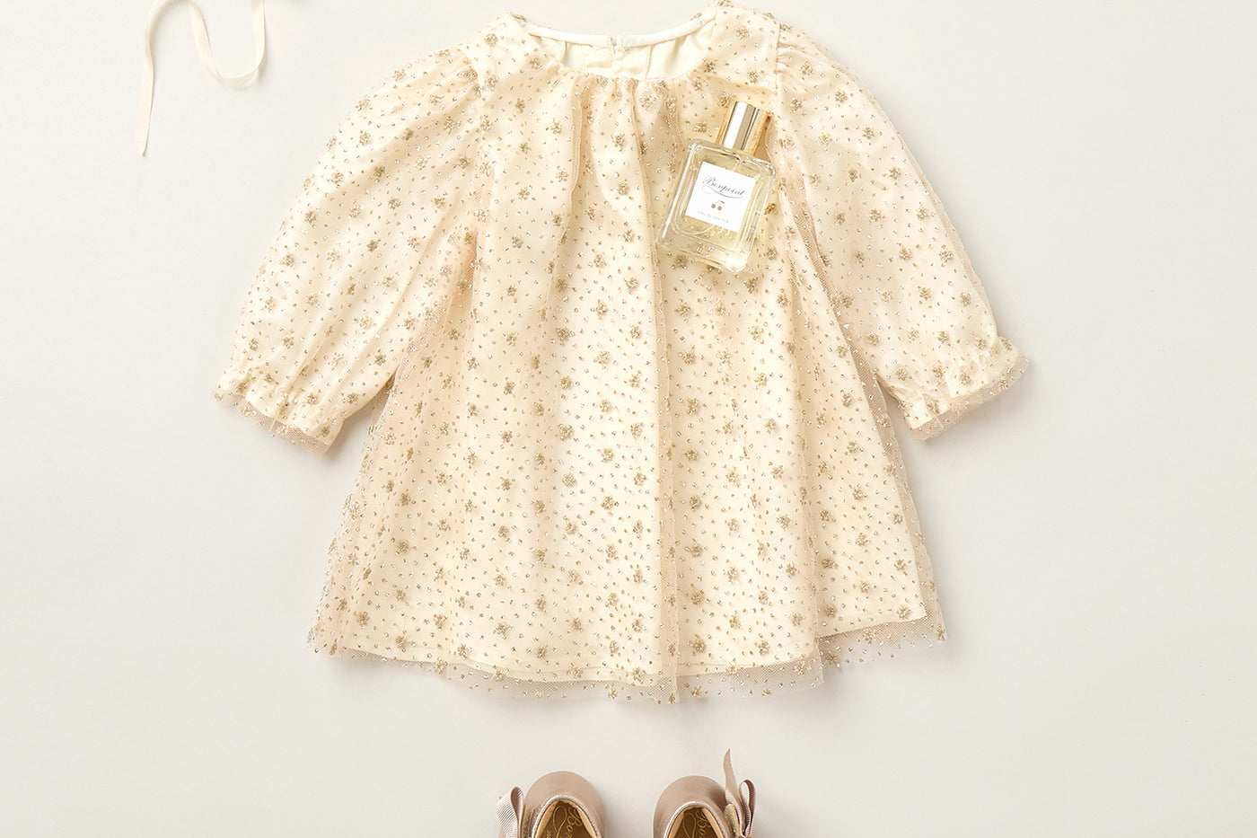 Winter 2025 Baby girl's look - Embroidered tulle Jelisa dress