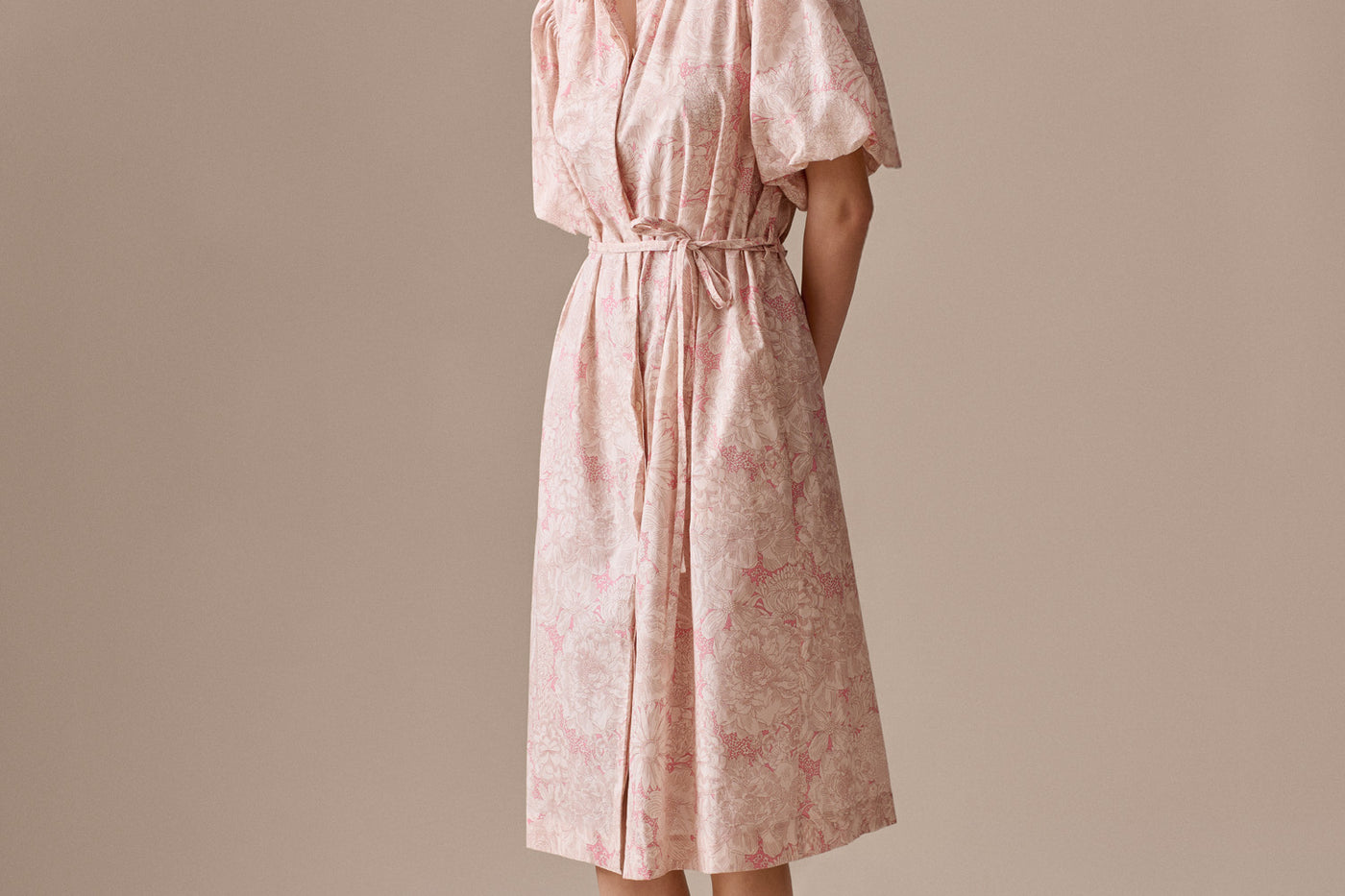 Women's Summer Look 2026 - Liberty print dress with puff sleeves