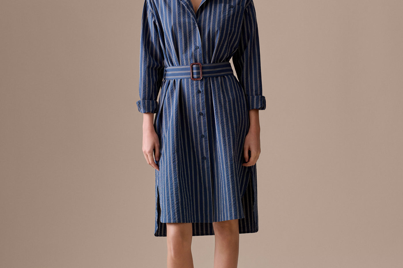 Women's Summer Look 2026 - Striped shirt dress