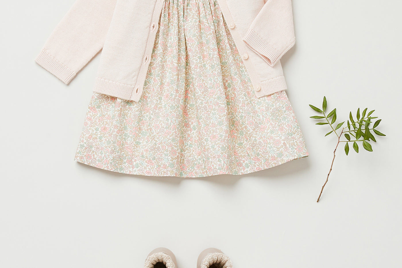 Baby girl winter 2023 smocked dress look
