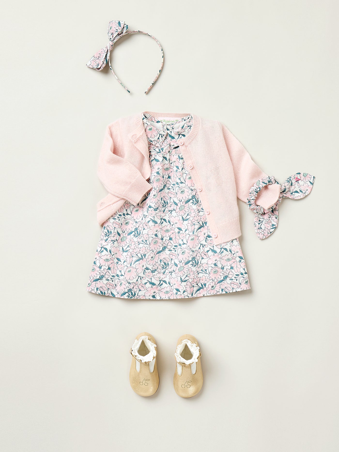 Summer 2025 Baby girl's look - Liberty dress with shirt collar