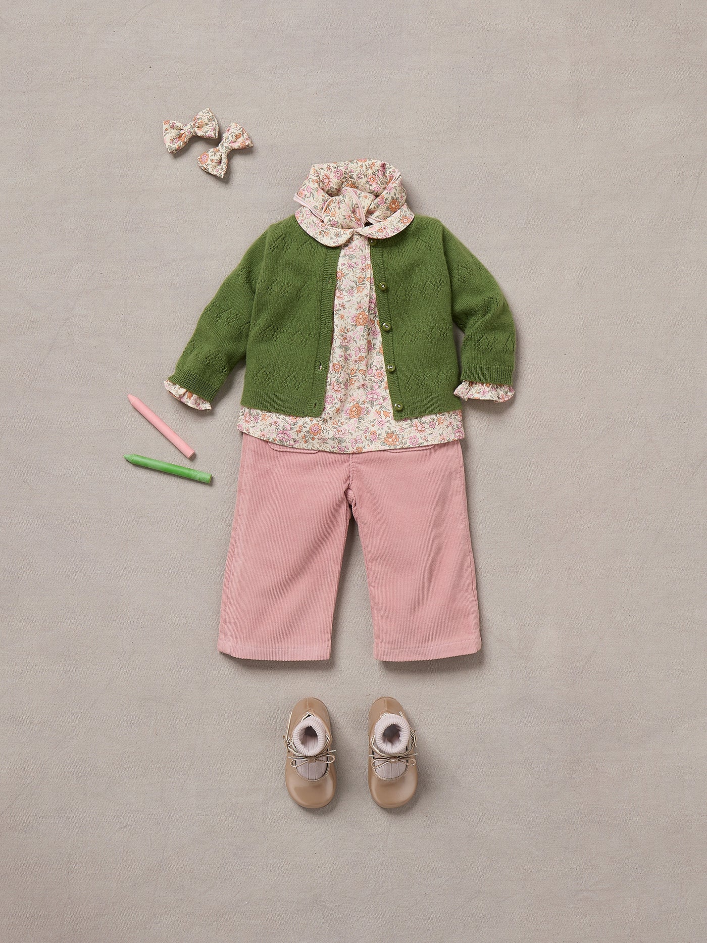Winter 2024 Baby girl's look - Liberty fabric blouse