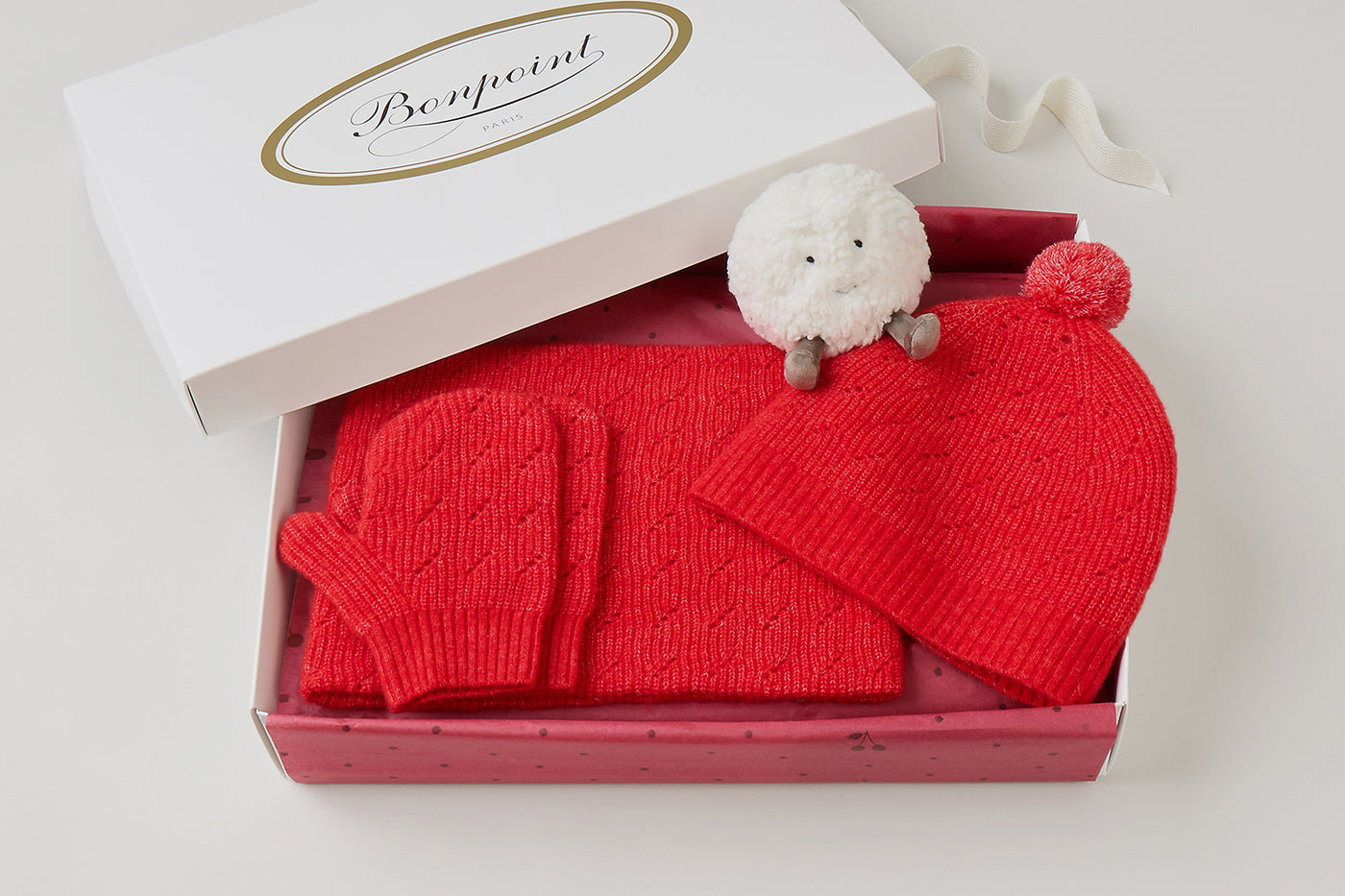 Girl's Christmas gift case - Red Wool