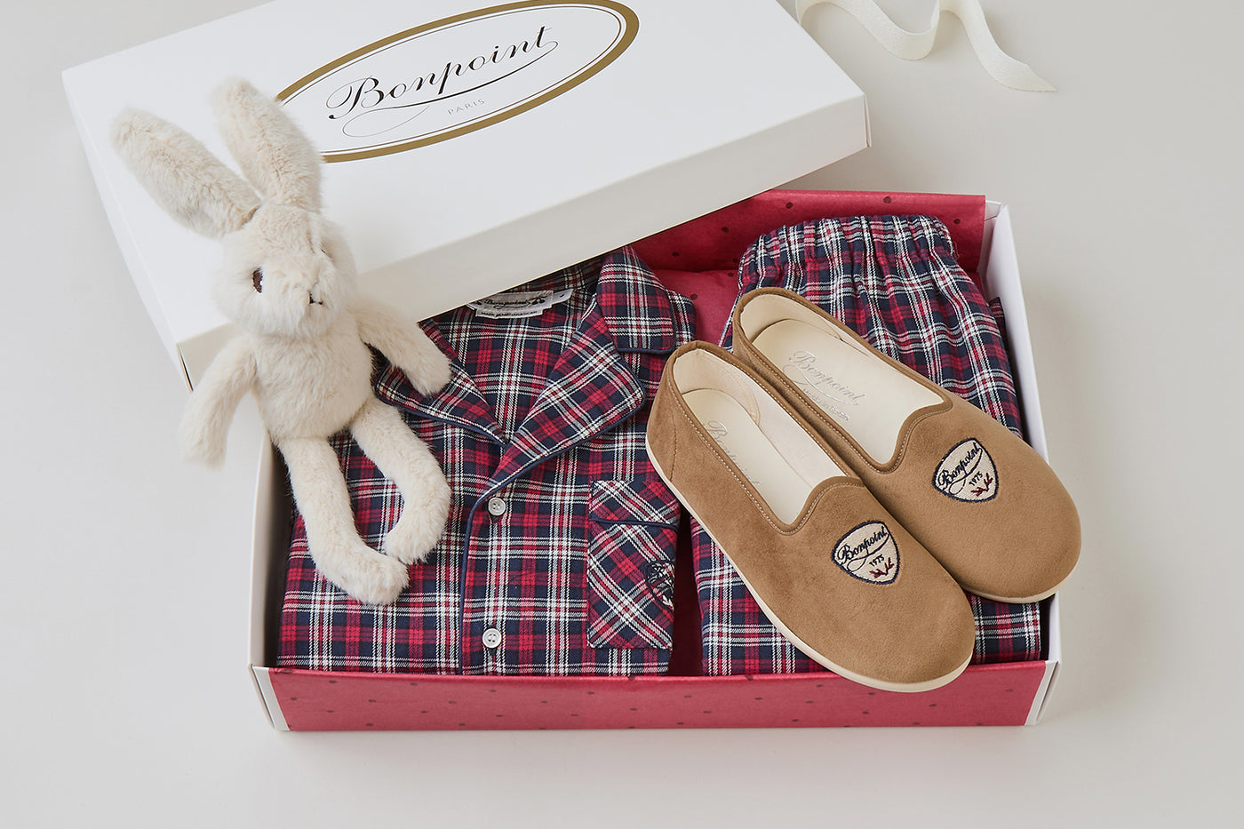 Boy's Christmas gift case - Checkered pyjamas