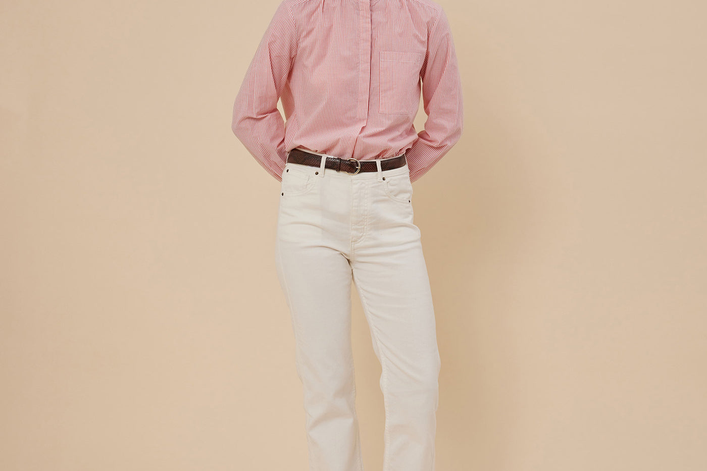 Women's look summer 2024 pink shirt