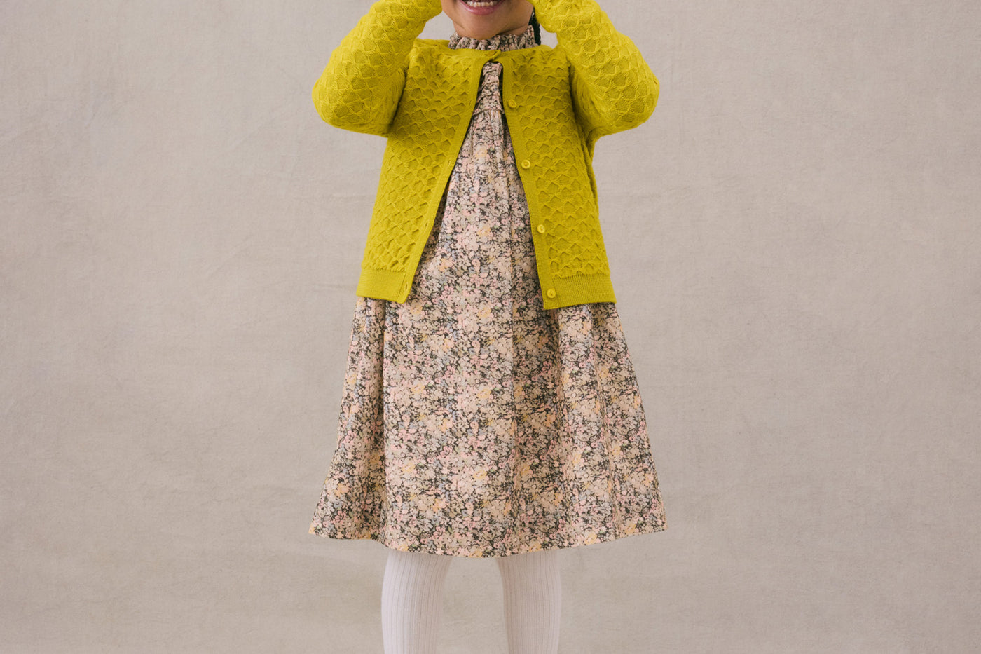 Winter 2024 girl's look floral print dress