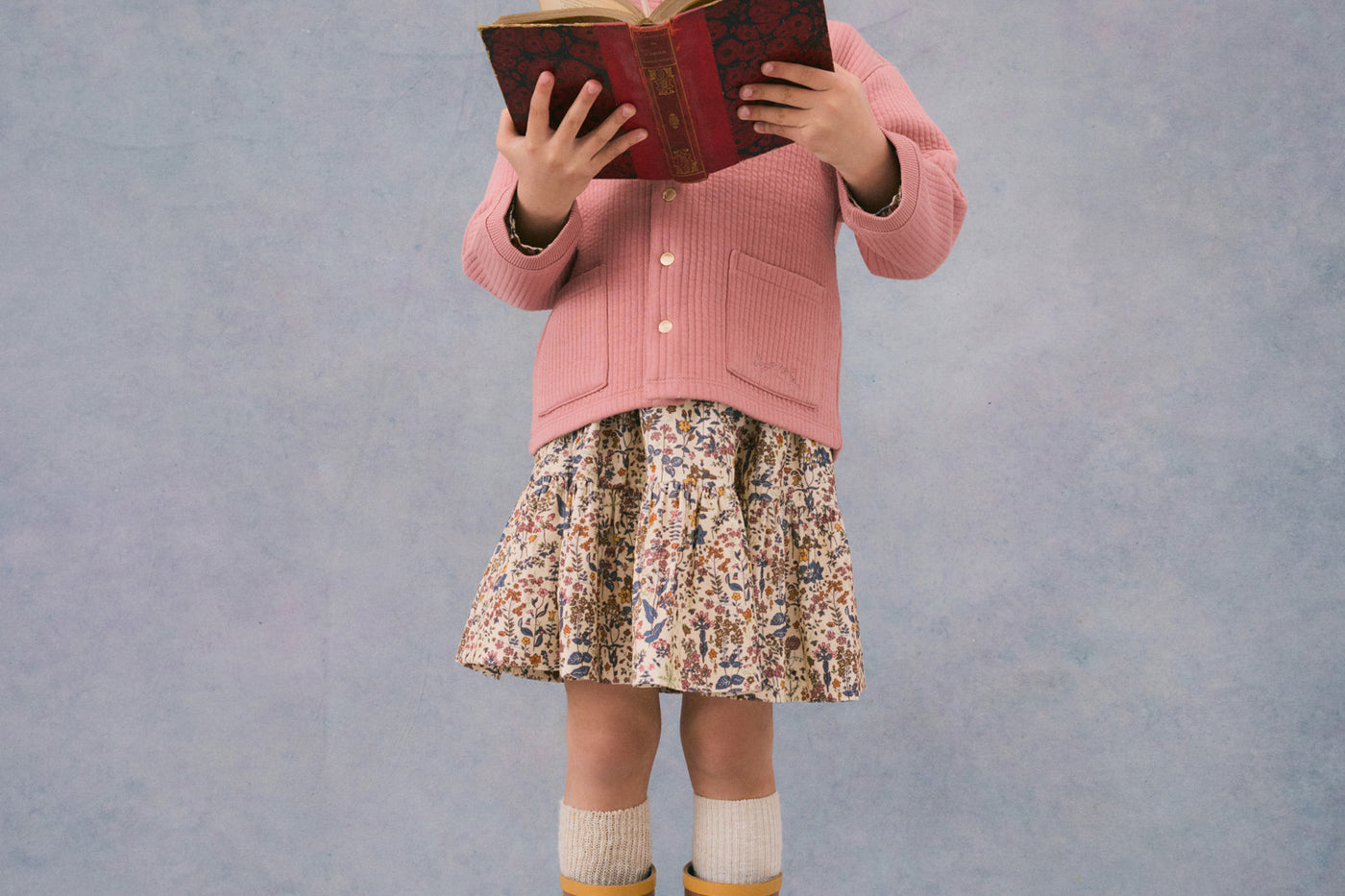 Winter 2024 girls look pink quilted jacket