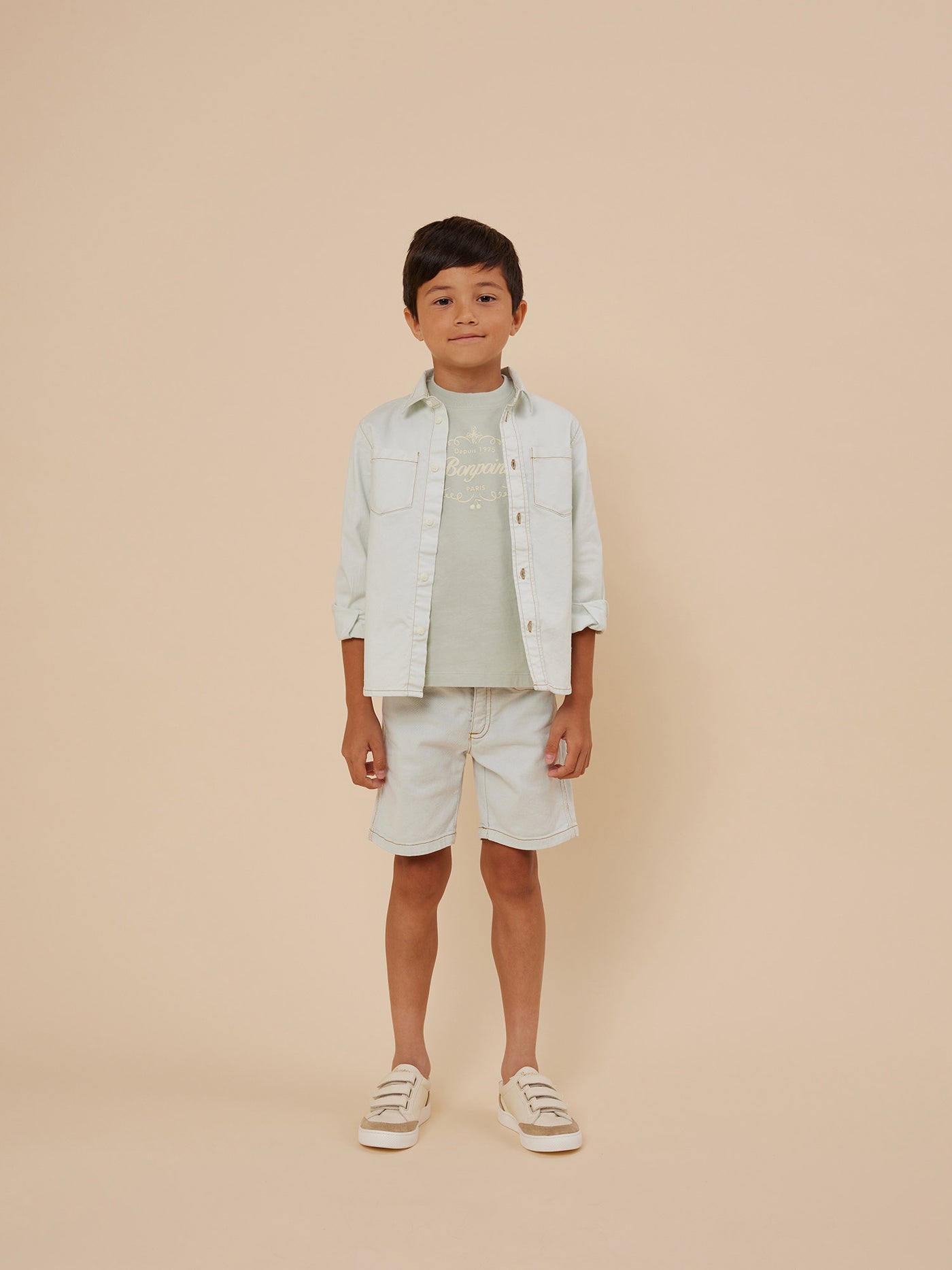 Summer 2024 boy's look denim shirt
