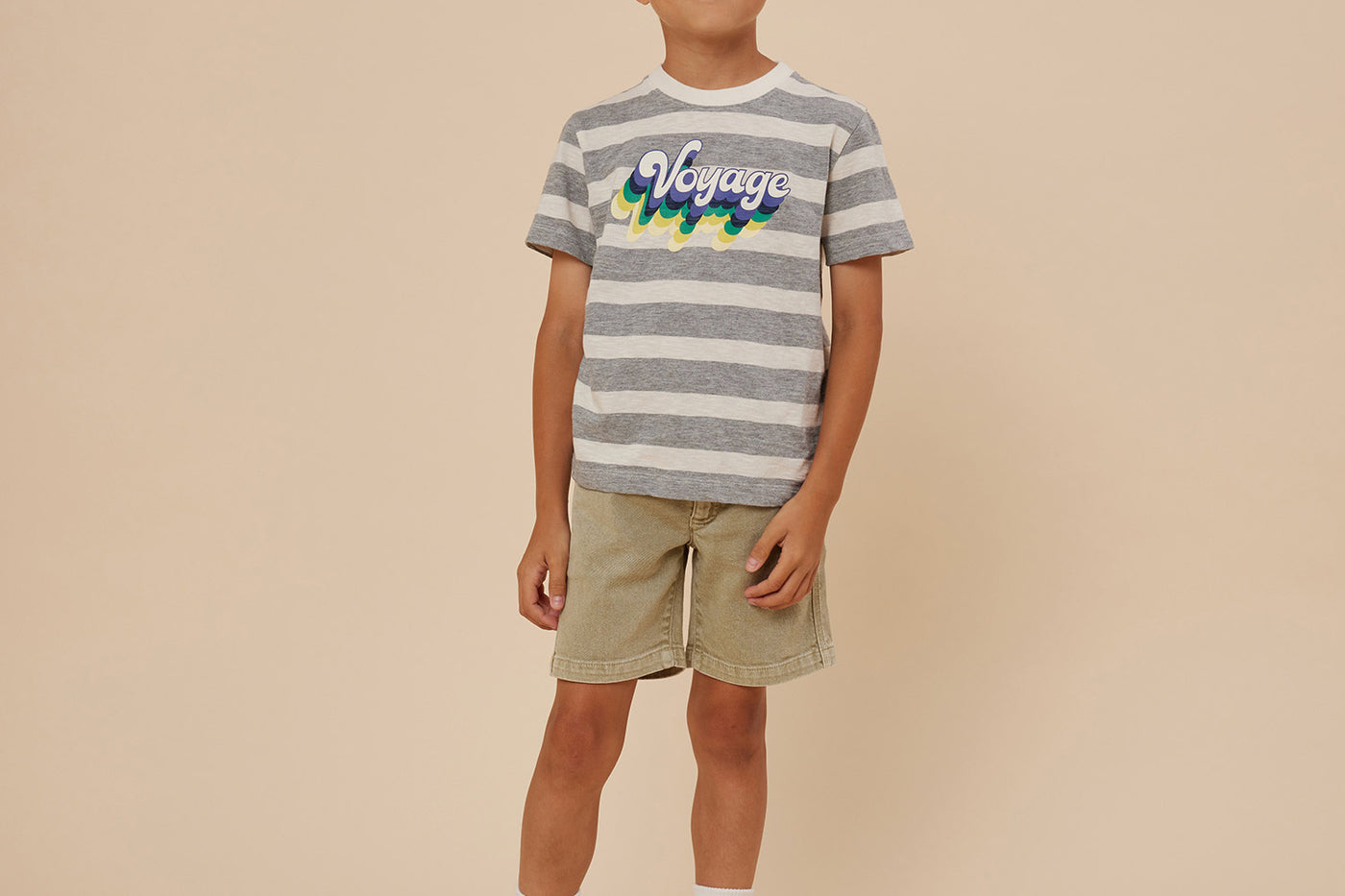 Summer 2024 boy's look striped T-shirt