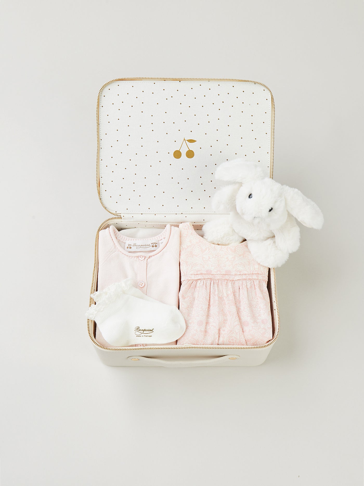 Summer 2024 newborn girl's suitcase powder pink cardigan