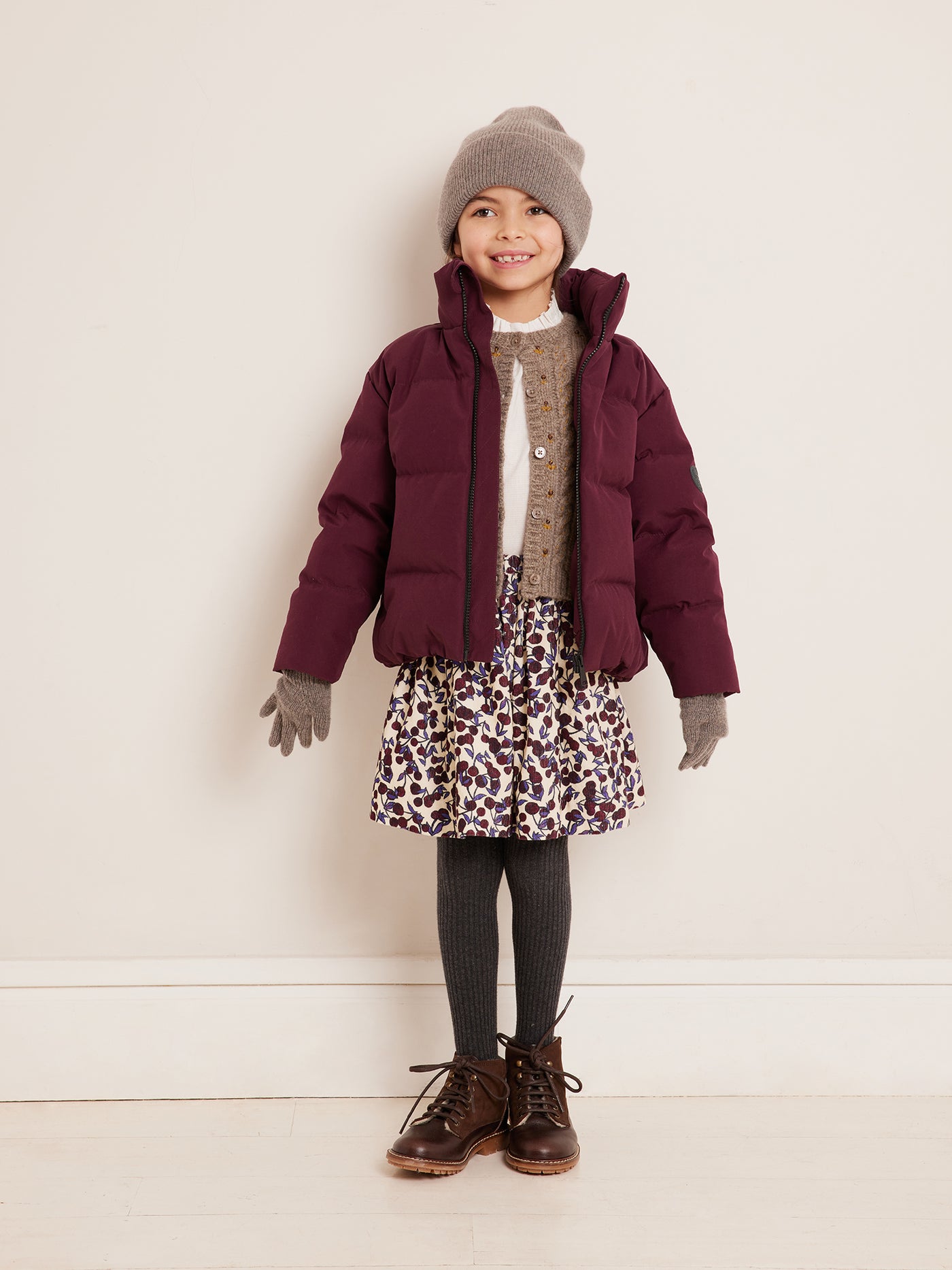 Winter 2023 girl's look puffer jacket