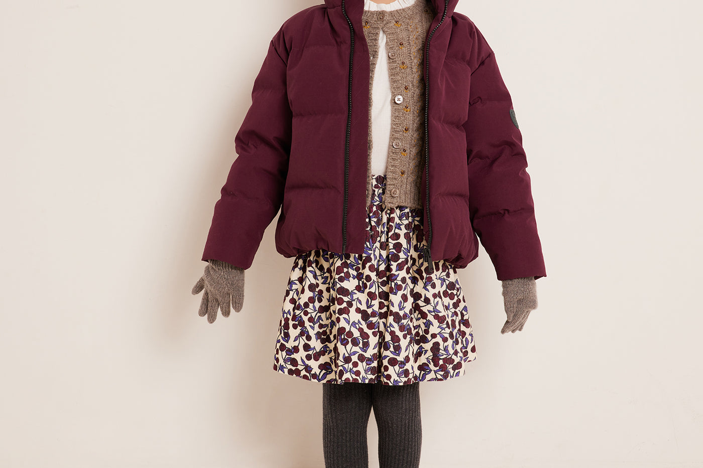 Winter 2023 girl's look puffer jacket