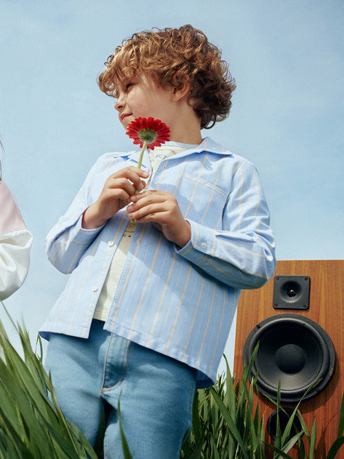 Mael striped shirt in organic cotton