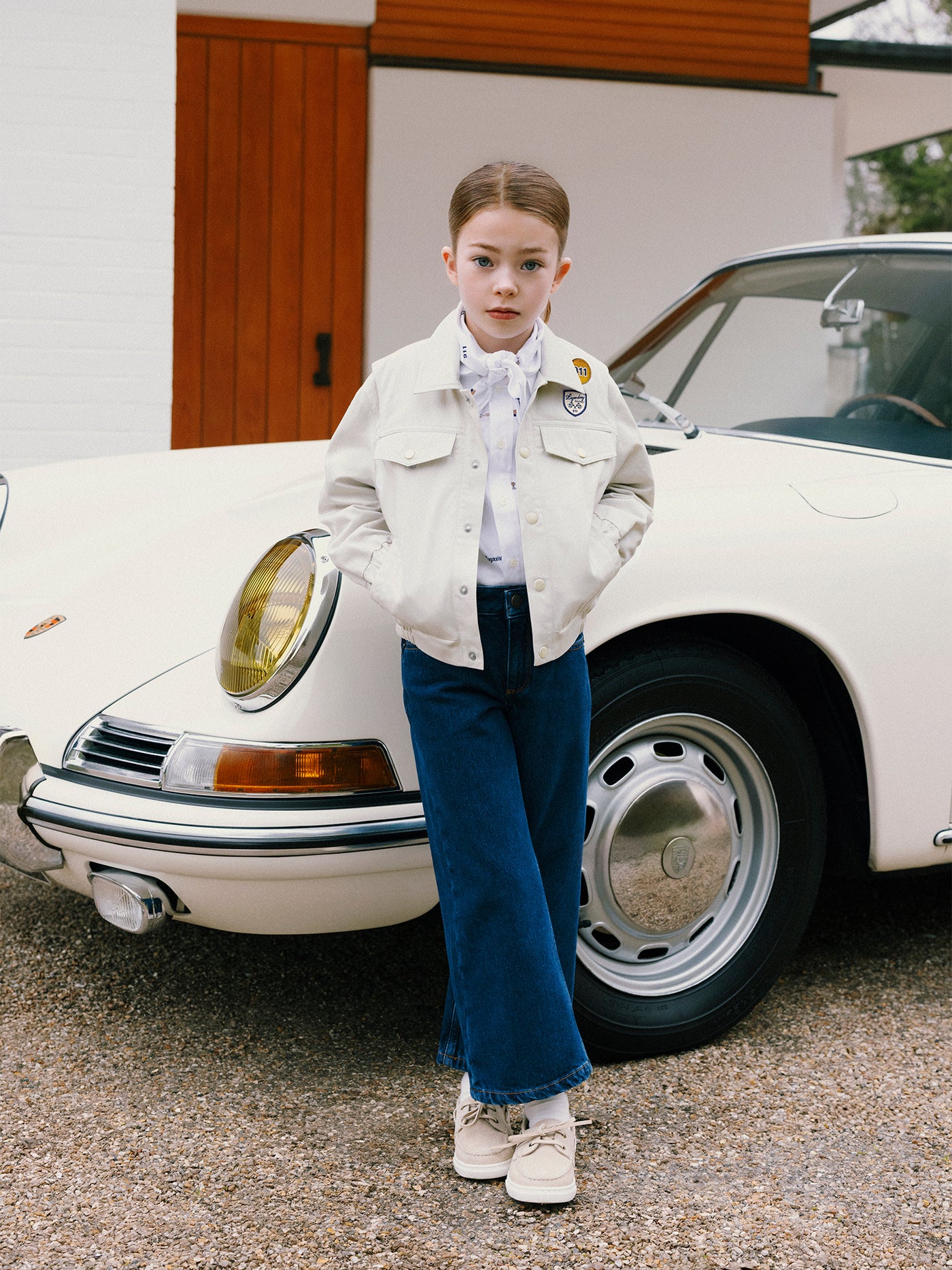 Girl's Look Bonpoint x Porsche - Organic cotton twill jacket