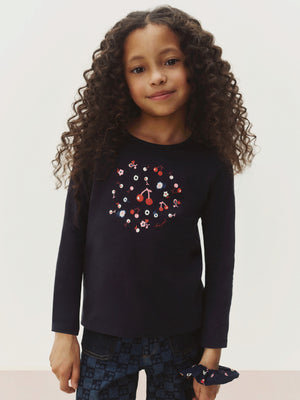 Tidjiane T-shirt with cherry print in organic cotton
