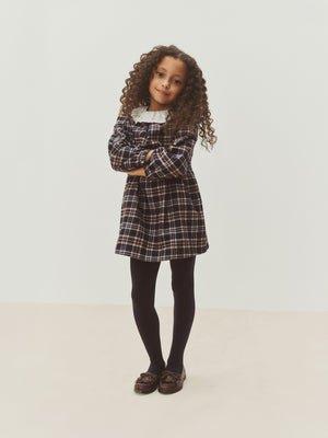 Baptistine checked dress in organic cotton