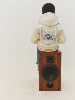 Elroy ecru hooded sweatshirt in organic cotton
