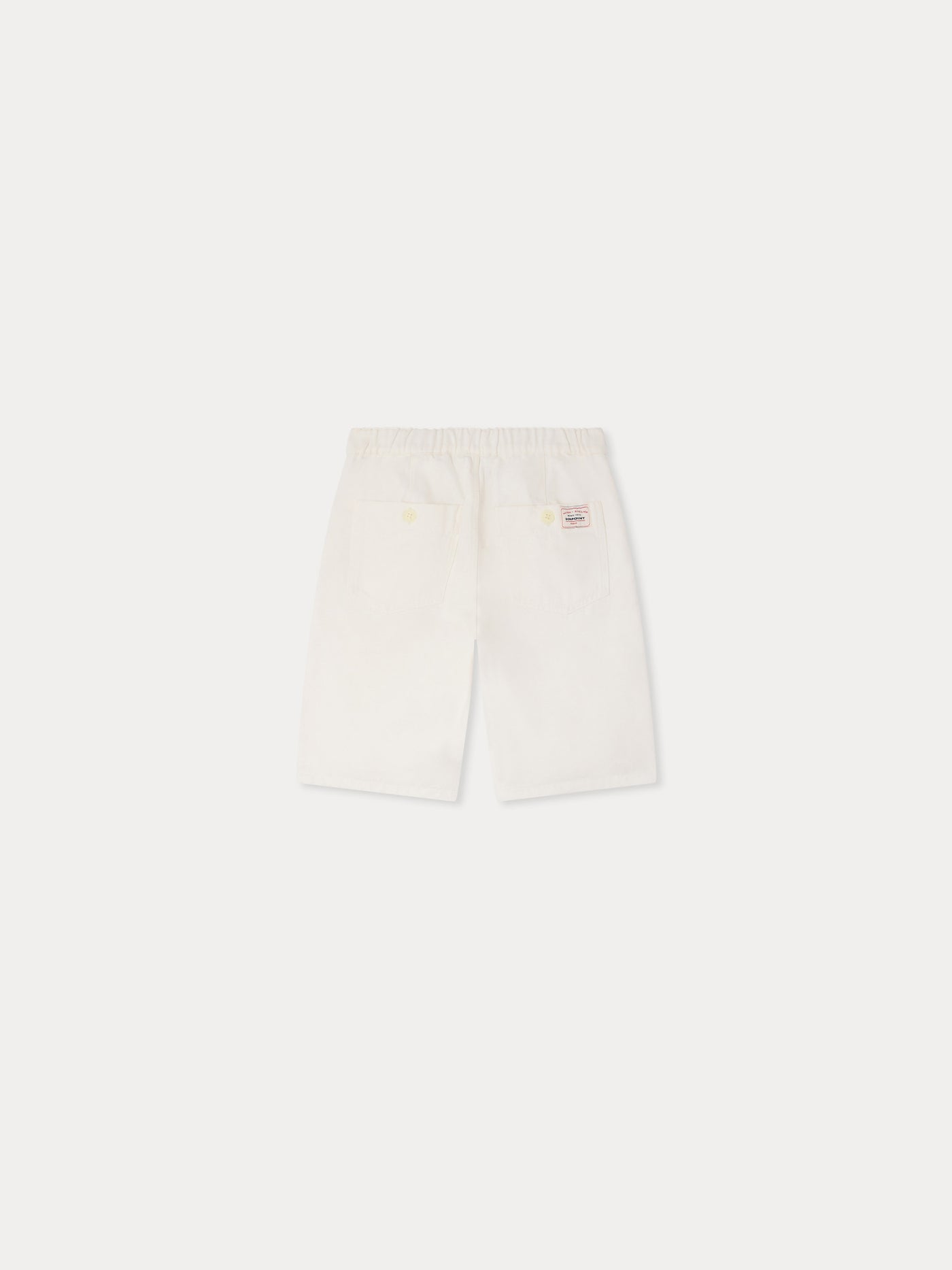 Elgar ecru organic cotton shorts