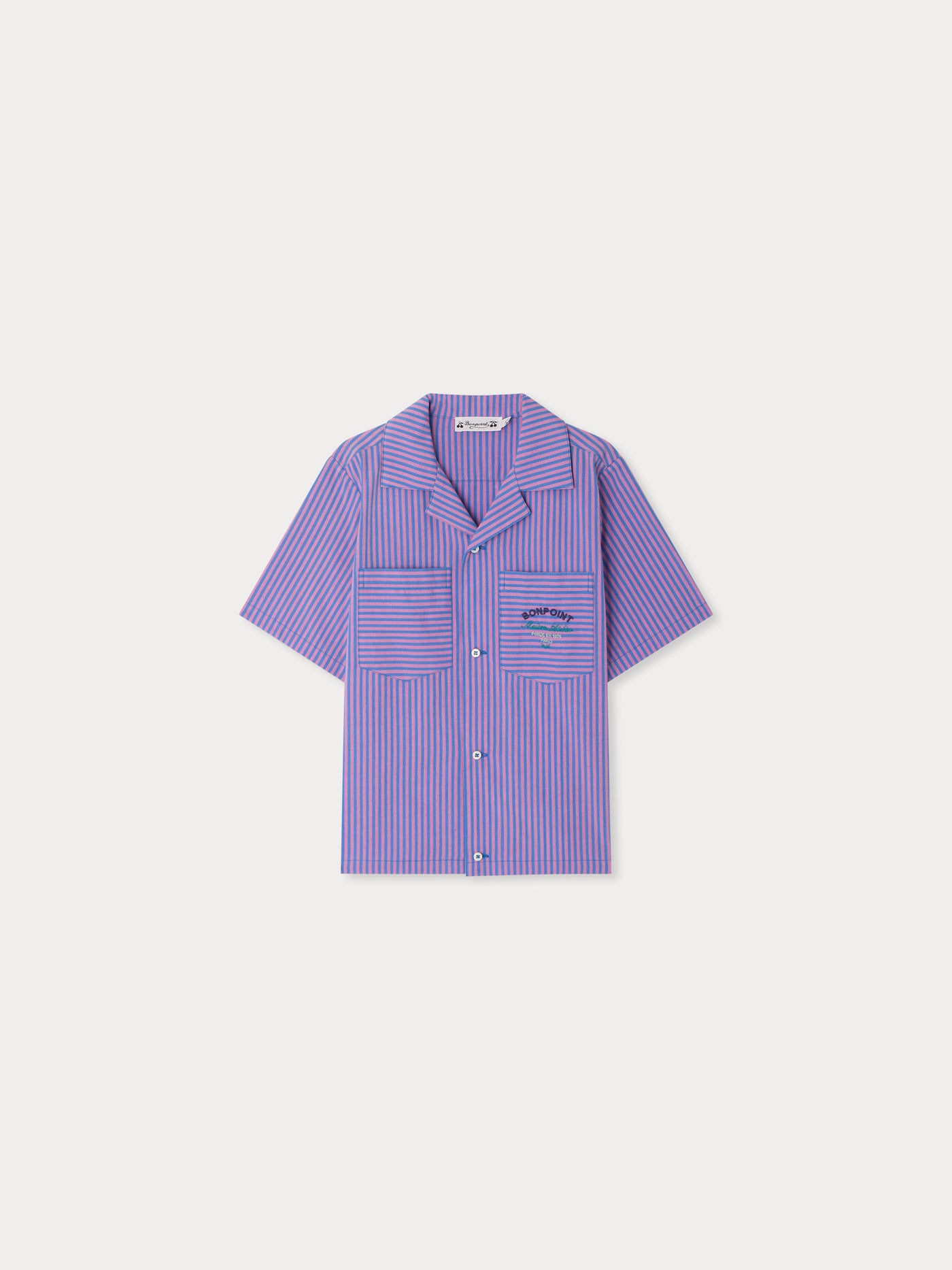 Fabri striped shirt with organic cotton embroidery