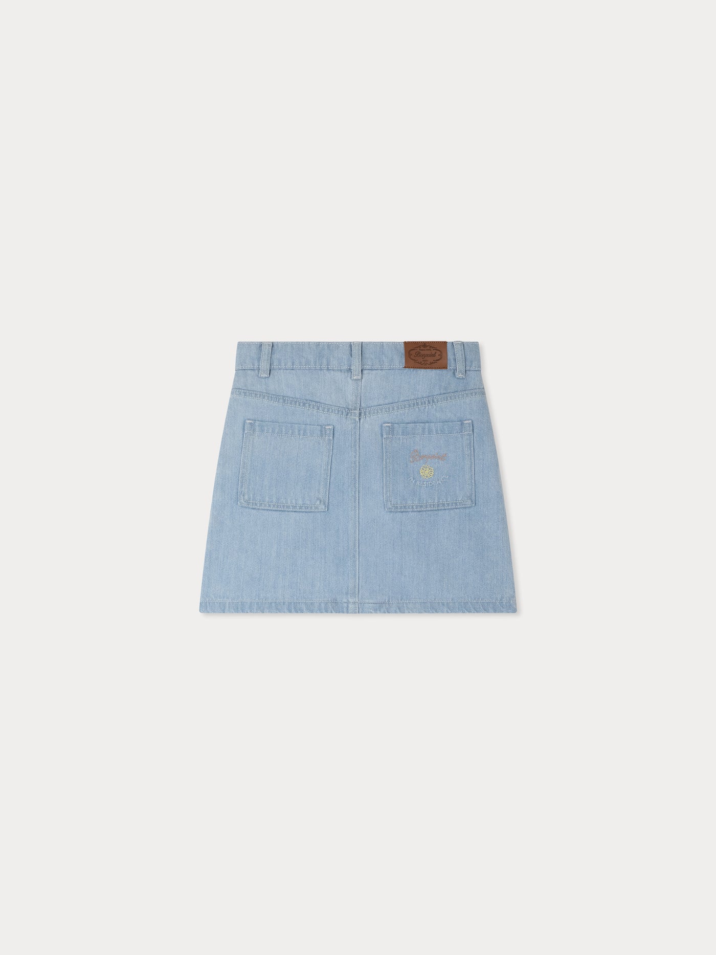 Bonpoint x Guest in Residence Dexie denim skirt with embroidery