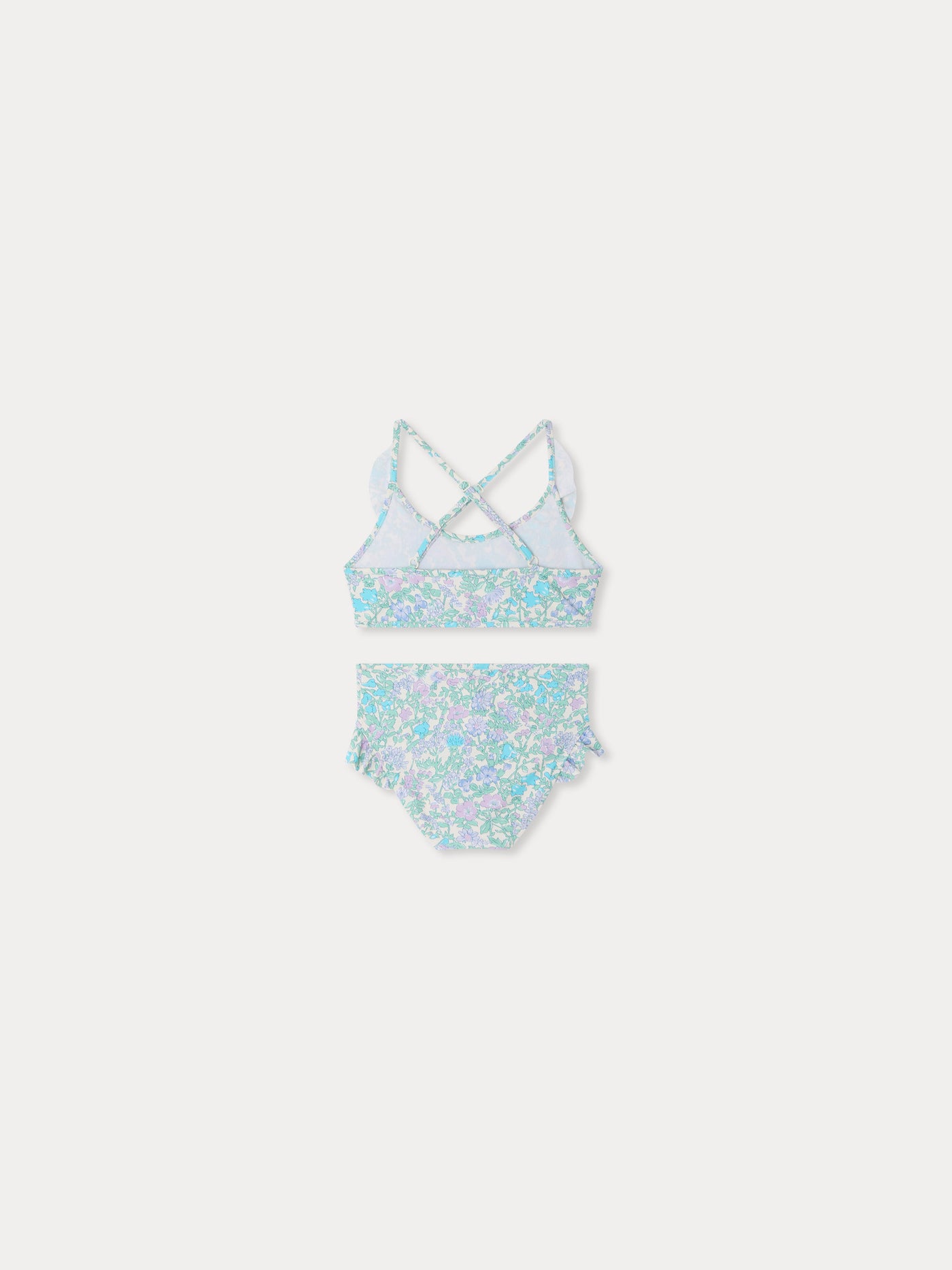 Lace two-piece swimsuit in Liberty fabric