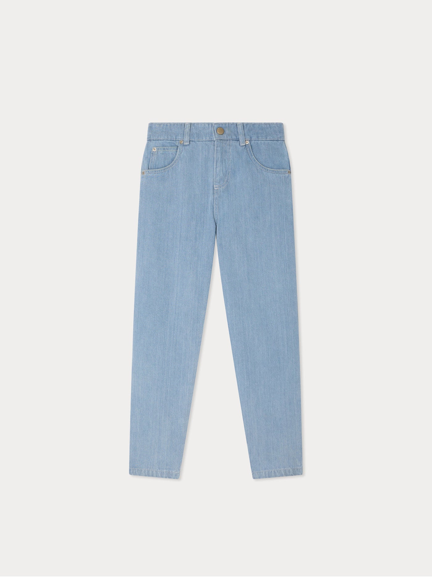 Bonpoint x Guest in Residence Eliott mixed denim trousers with embroidery