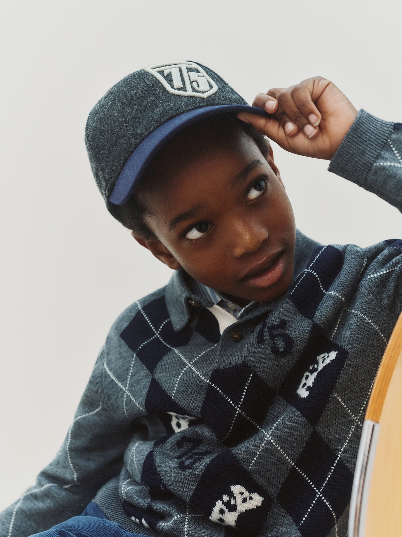 Arnold two-tone cap in flannel