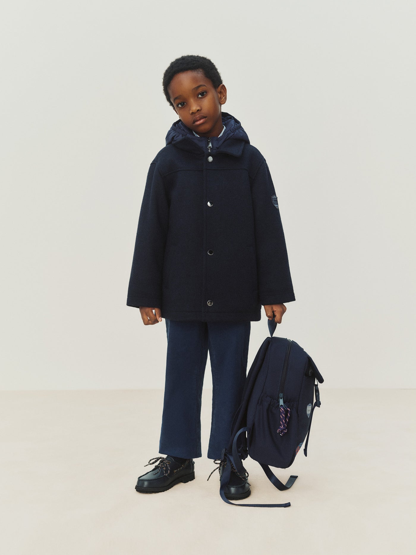 Milad bi-material zipped jacket