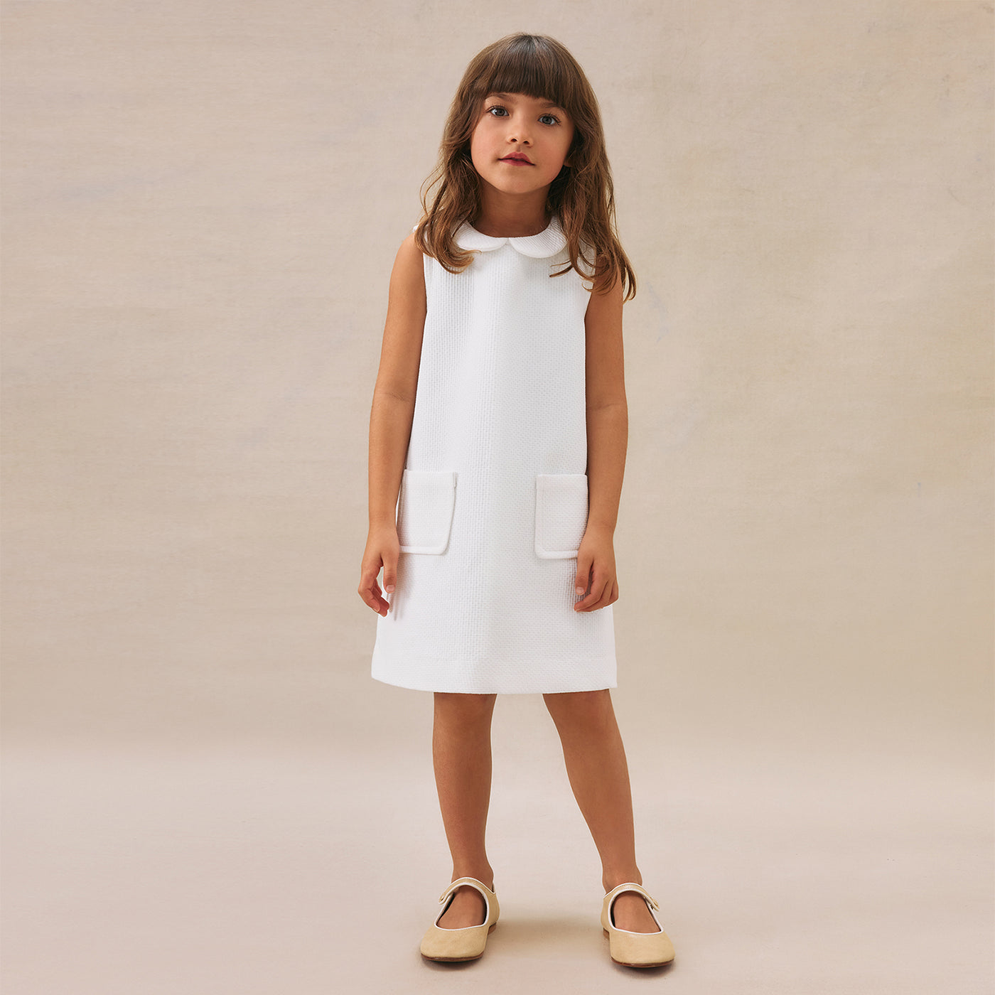 Evangeline dress in cotton pique