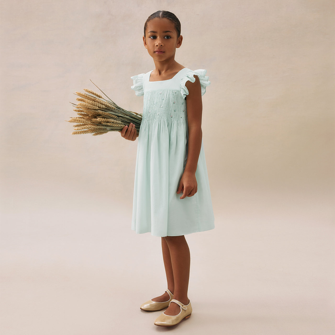 Fiona dress in embroidered cotton voile