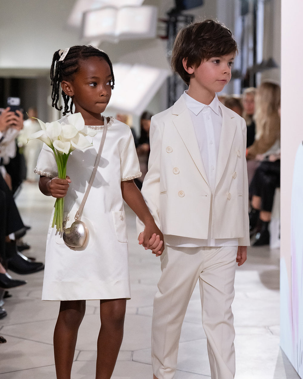 Girl and Boy Summer 2026 Ceremony Look - Satin dress and suit