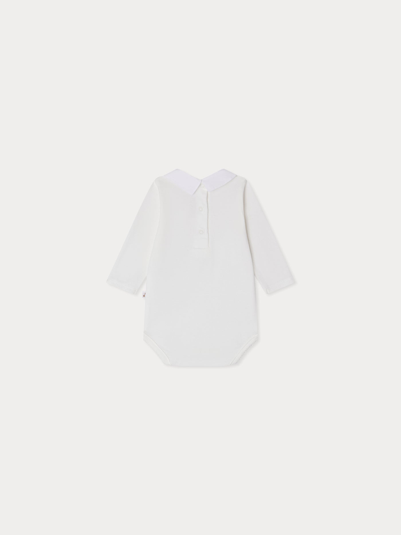 September bodysuit with Christmas embroidered collar in organic cotton