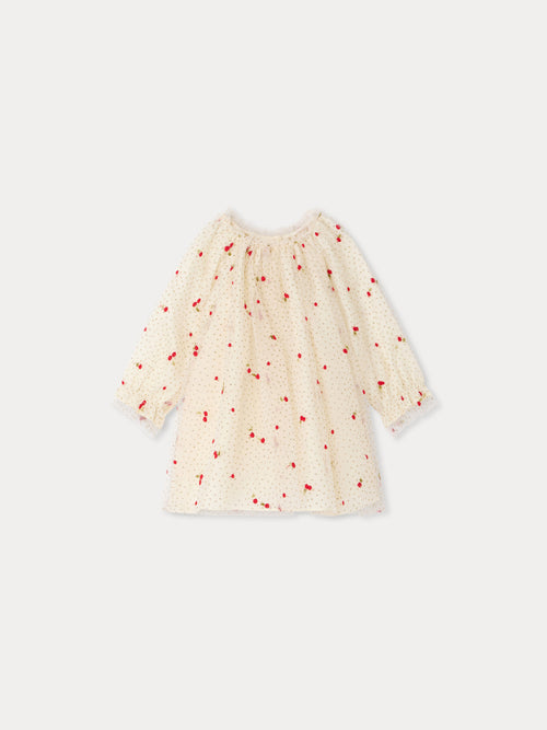 Destiny baby dress in sequined embroidered tulle