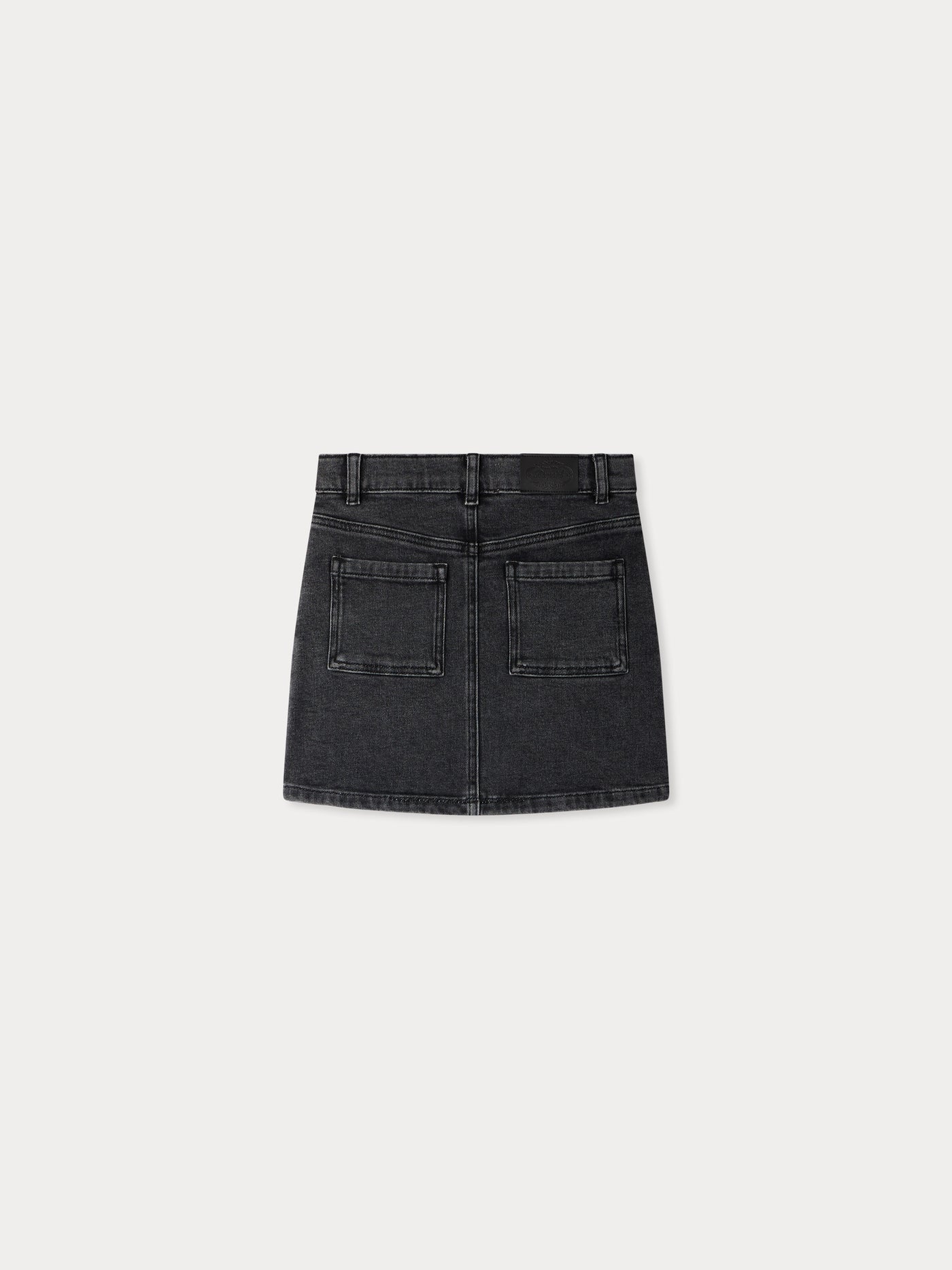 Dexie black organic cotton denim skirt