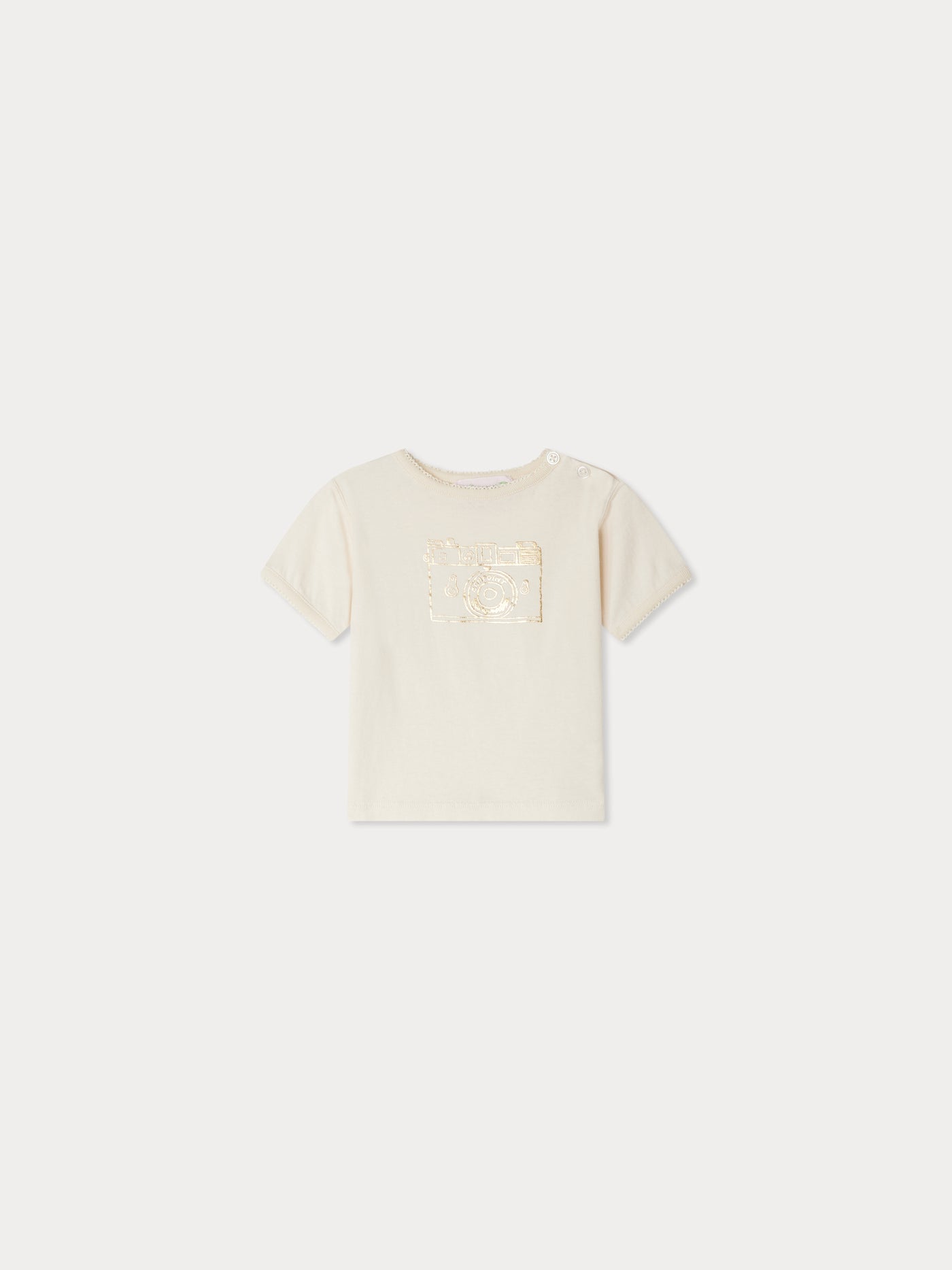 Dom organic cotton camera print t-shirt