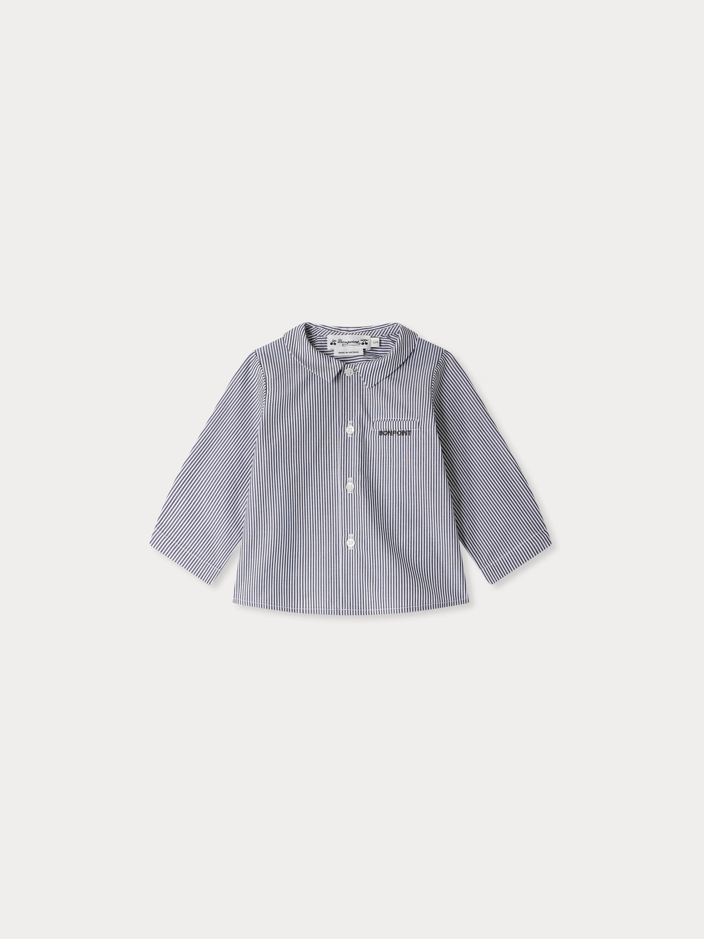 Fine striped boubou shirt