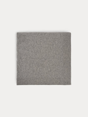 Cashmere blanket in heather grey
