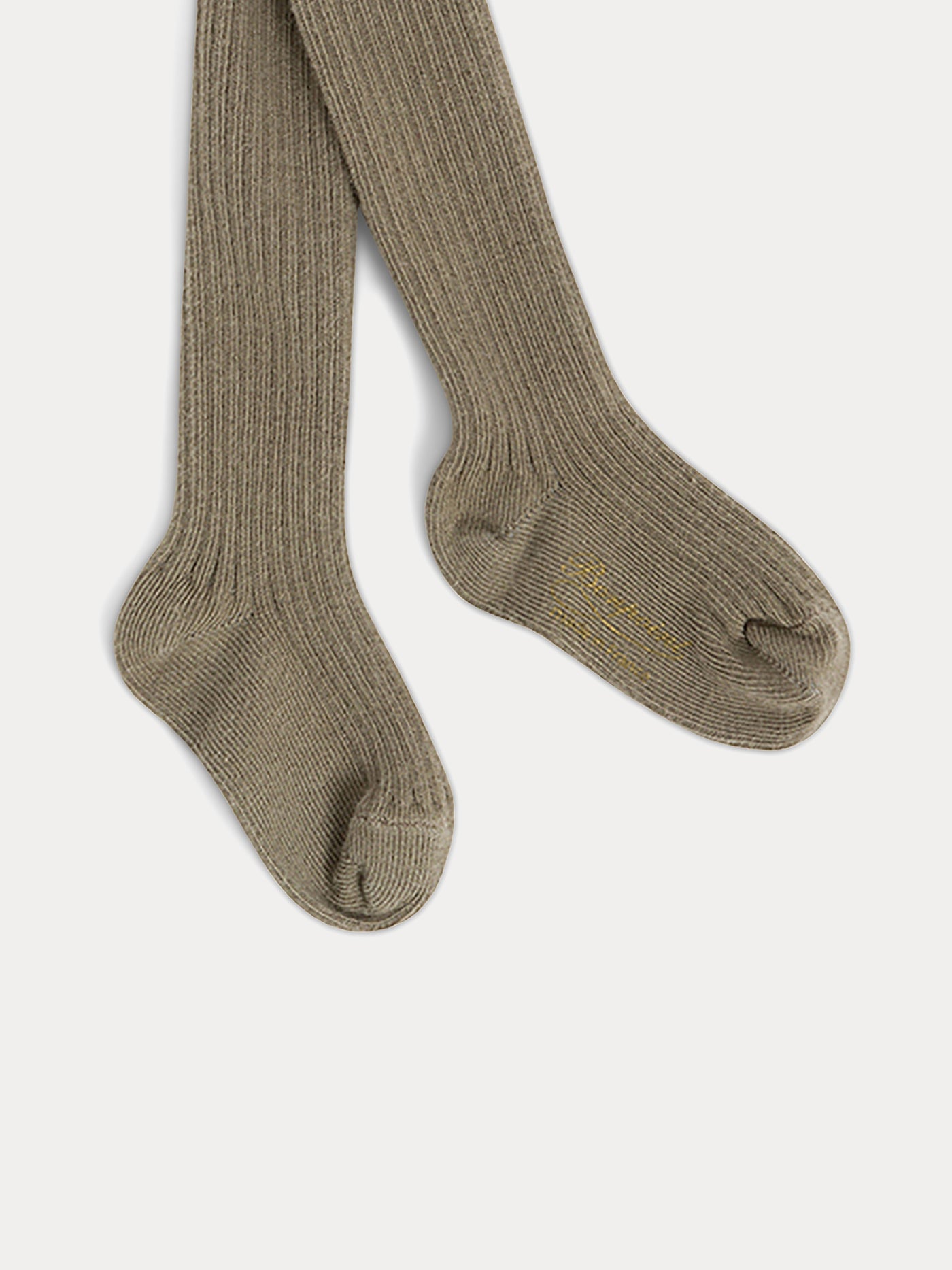 Baby Ribbed Tights taupe