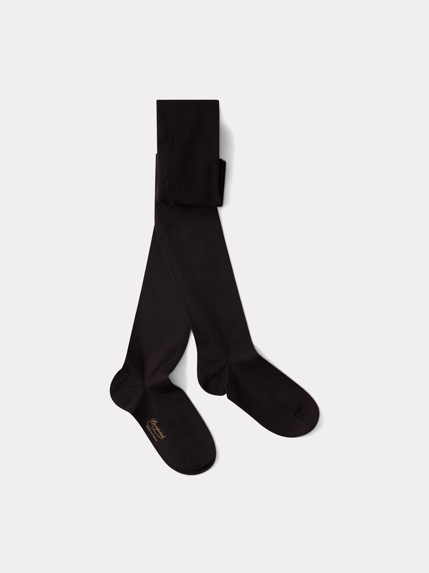 Girls' black microfiber tights