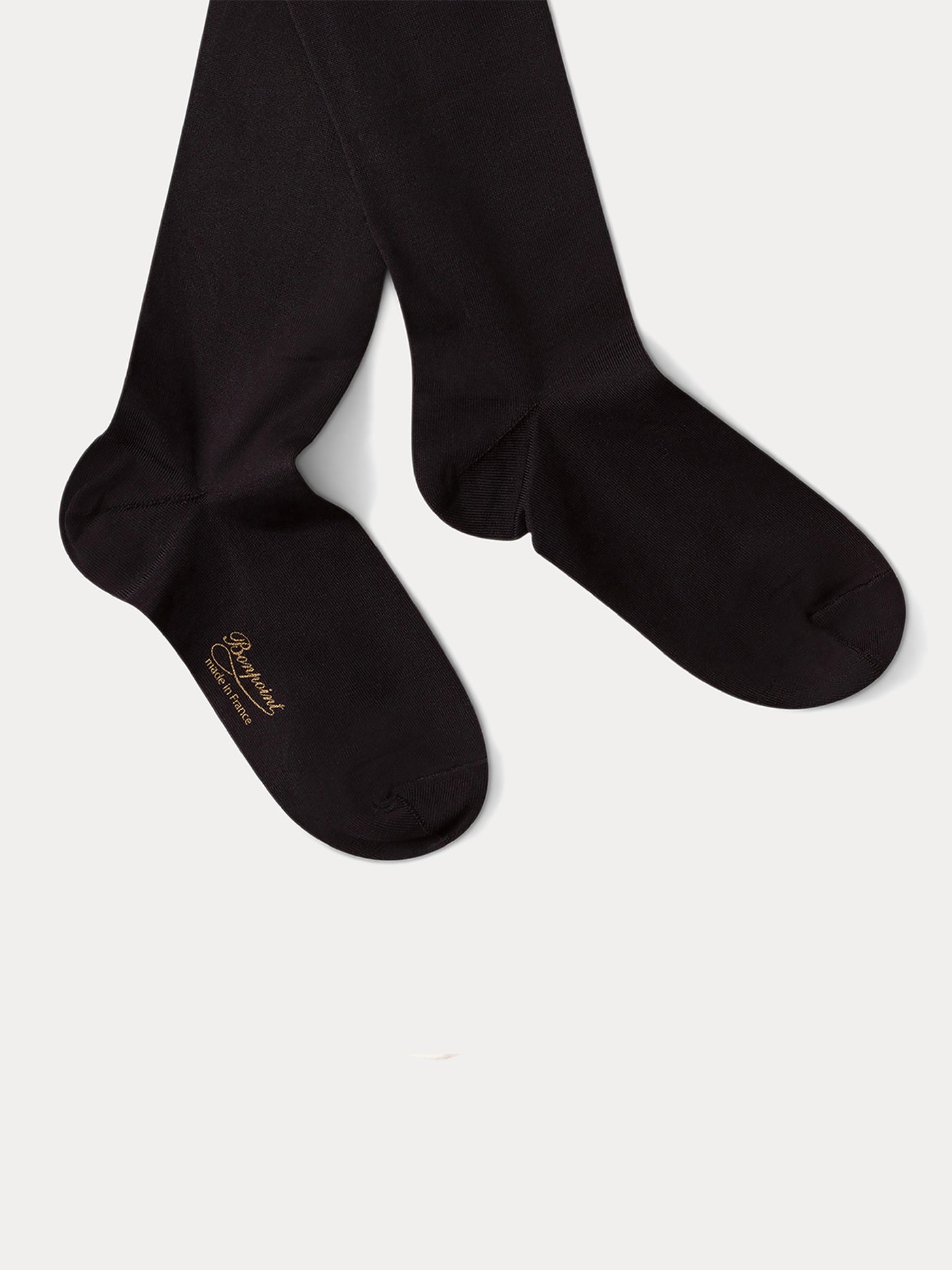 Girls' black microfiber tights